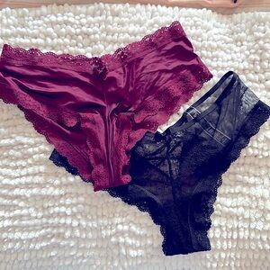 Victoria Secret lace low rise panties, high cut. New without tags.
